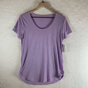 Cotton‎ On T-Shirt Women's Medium Purple Scoop Neck Short Sleeve Pullover 7700